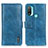 Custodia Portafoglio In Pelle Cover con Supporto M05L per Motorola Moto E20 Blu