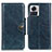 Custodia Portafoglio In Pelle Cover con Supporto M05L per Motorola Moto Edge 30 Ultra 5G Blu