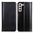 Custodia Portafoglio In Pelle Cover con Supporto M05L per Samsung Galaxy S21 FE 5G Nero