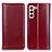 Custodia Portafoglio In Pelle Cover con Supporto M05L per Samsung Galaxy S22 Plus 5G Rosso