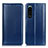 Custodia Portafoglio In Pelle Cover con Supporto M05L per Sony Xperia 5 III Blu