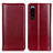 Custodia Portafoglio In Pelle Cover con Supporto M05L per Sony Xperia 5 III SO-53B Rosso