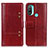 Custodia Portafoglio In Pelle Cover con Supporto M06L per Motorola Moto E20 Rosso