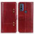 Custodia Portafoglio In Pelle Cover con Supporto M06L per Motorola Moto G Pure Rosso