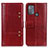 Custodia Portafoglio In Pelle Cover con Supporto M06L per Motorola Moto G50 Rosso