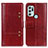 Custodia Portafoglio In Pelle Cover con Supporto M06L per Motorola Moto G60s Rosso