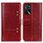 Custodia Portafoglio In Pelle Cover con Supporto M06L per Oppo A16s Rosso
