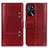 Custodia Portafoglio In Pelle Cover con Supporto M06L per Oppo A54s Rosso