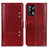 Custodia Portafoglio In Pelle Cover con Supporto M06L per Oppo A74 4G Rosso