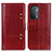 Custodia Portafoglio In Pelle Cover con Supporto M06L per Oppo A93 5G Rosso