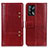 Custodia Portafoglio In Pelle Cover con Supporto M06L per Oppo F19s Rosso