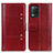 Custodia Portafoglio In Pelle Cover con Supporto M06L per Realme 8 5G Rosso