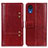 Custodia Portafoglio In Pelle Cover con Supporto M06L per Samsung Galaxy A03 Core Rosso