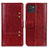 Custodia Portafoglio In Pelle Cover con Supporto M06L per Samsung Galaxy A03 Rosso