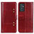 Custodia Portafoglio In Pelle Cover con Supporto M06L per Samsung Galaxy A05s Rosso