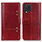 Custodia Portafoglio In Pelle Cover con Supporto M06L per Samsung Galaxy M32 4G Rosso