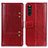 Custodia Portafoglio In Pelle Cover con Supporto M06L per Sony Xperia 10 III Lite Rosso