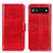 Custodia Portafoglio In Pelle Cover con Supporto M07L per Google Pixel 6a 5G Rosso
