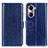 Custodia Portafoglio In Pelle Cover con Supporto M07L per Huawei Honor 60 Pro 5G Blu