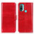 Custodia Portafoglio In Pelle Cover con Supporto M07L per Motorola Moto E20 Rosso