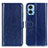 Custodia Portafoglio In Pelle Cover con Supporto M07L per Motorola Moto E22 Blu