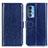 Custodia Portafoglio In Pelle Cover con Supporto M07L per Motorola Moto Edge 20 Pro 5G Blu