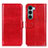 Custodia Portafoglio In Pelle Cover con Supporto M07L per Motorola Moto Edge S30 5G Rosso