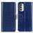 Custodia Portafoglio In Pelle Cover con Supporto M07L per Motorola Moto G Stylus (2022) 5G Blu