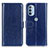 Custodia Portafoglio In Pelle Cover con Supporto M07L per Motorola Moto G31 Blu