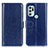 Custodia Portafoglio In Pelle Cover con Supporto M07L per Motorola Moto G60s Blu
