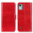 Custodia Portafoglio In Pelle Cover con Supporto M07L per Nokia C12 Plus Rosso