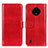 Custodia Portafoglio In Pelle Cover con Supporto M07L per Nokia C200 Rosso