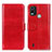 Custodia Portafoglio In Pelle Cover con Supporto M07L per Nokia C21 Plus Rosso