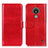 Custodia Portafoglio In Pelle Cover con Supporto M07L per Nokia C21 Rosso