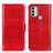 Custodia Portafoglio In Pelle Cover con Supporto M07L per Nokia C31 Rosso