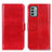 Custodia Portafoglio In Pelle Cover con Supporto M07L per Nokia G22 Rosso