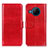 Custodia Portafoglio In Pelle Cover con Supporto M07L per Nokia X100 5G Rosso