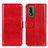 Custodia Portafoglio In Pelle Cover con Supporto M07L per Nokia XR21 Rosso