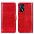 Custodia Portafoglio In Pelle Cover con Supporto M07L per Oppo A16s Rosso