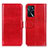 Custodia Portafoglio In Pelle Cover con Supporto M07L per Oppo A54s Rosso