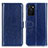 Custodia Portafoglio In Pelle Cover con Supporto M07L per Oppo A55S 5G Blu