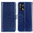 Custodia Portafoglio In Pelle Cover con Supporto M07L per Oppo F19 Blu