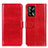 Custodia Portafoglio In Pelle Cover con Supporto M07L per Oppo F19 Rosso