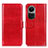 Custodia Portafoglio In Pelle Cover con Supporto M07L per Oppo Reno10 Pro 5G Rosso