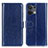 Custodia Portafoglio In Pelle Cover con Supporto M07L per Oppo Reno8 5G Blu