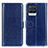 Custodia Portafoglio In Pelle Cover con Supporto M07L per Realme 8 4G Blu