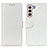 Custodia Portafoglio In Pelle Cover con Supporto M07L per Samsung Galaxy S22 5G Bianco