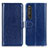 Custodia Portafoglio In Pelle Cover con Supporto M07L per Sony Xperia 1 III Blu