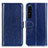 Custodia Portafoglio In Pelle Cover con Supporto M07L per Sony Xperia 1 IV Blu