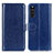 Custodia Portafoglio In Pelle Cover con Supporto M07L per Sony Xperia 10 III Blu